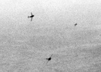 МИГ-15 атакуют бомбардировщики над Кореей, 1951 г.
