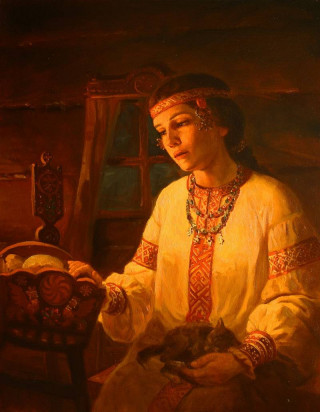 Картина А. Шишкина «Колыбельная»
