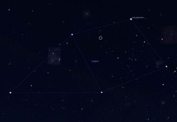 Ориентировочное местоположение новой туманности в созвездии Цефей