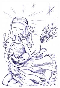 "Женщина", рис. Л. Берляковой